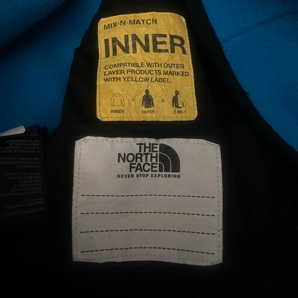{The North Face} Unisex Denali Fleece Polartec Jacket Colorblock - Youth Large - Picture 9 of 12